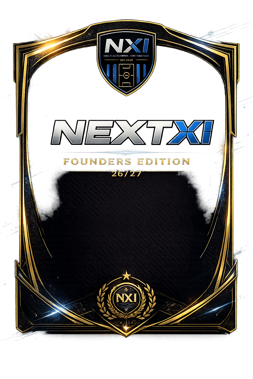 NEXTXI Founders Edition 26/27 digital card in black and gold